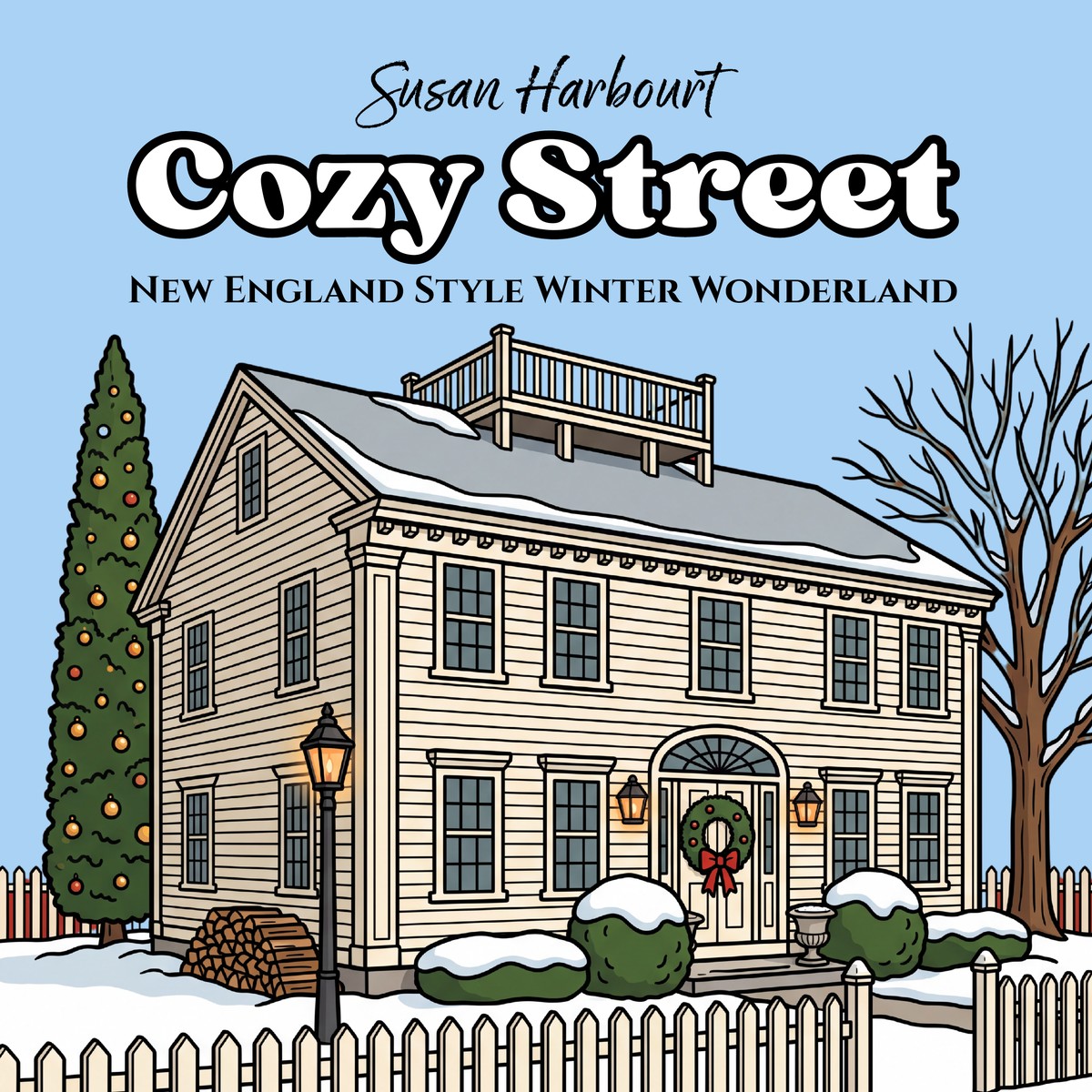 Cozy Street: A Winter Coloring Book